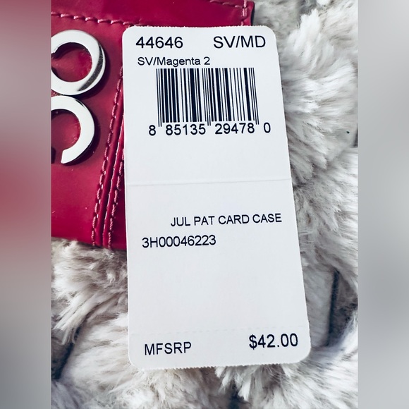 Authentic Coach Julian Magenta Patent Card Holder Case! NWT - Picture 4 of 6